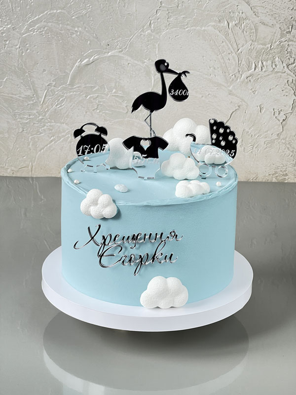 торт на хрестини хлопчика